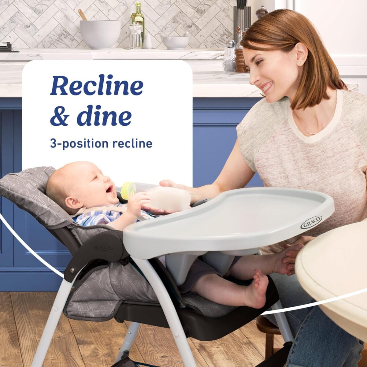 Graco Slim Snacker High Chair, Ultra Compact High Chair, Whisk