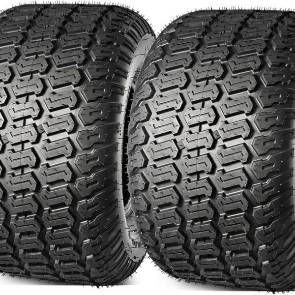 MaxAuto 20x10.00-8 Lawn Mower Tires, 20x10-8 Tractor Turf Tire, 20x10x8 NHS Tires, 4PR/Ply Tubeless, Set of 2