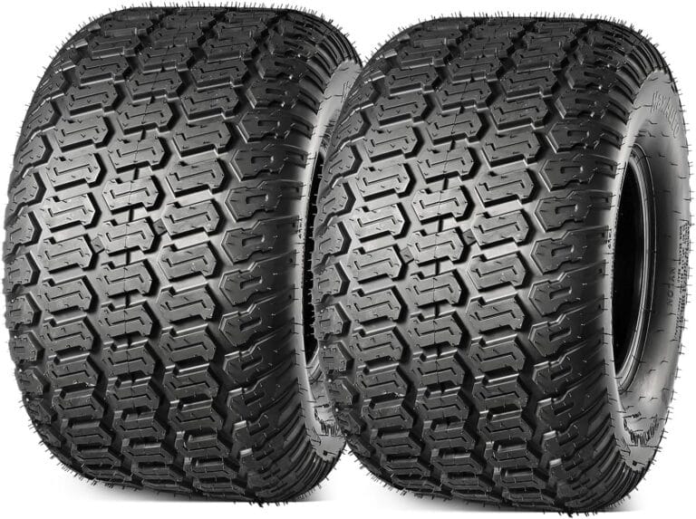 MaxAuto 20x10.00-8 Lawn Mower Tires, 20x10-8 Tractor Turf Tire, 20x10x8 NHS Tires, 4PR/Ply Tubeless, Set of 2