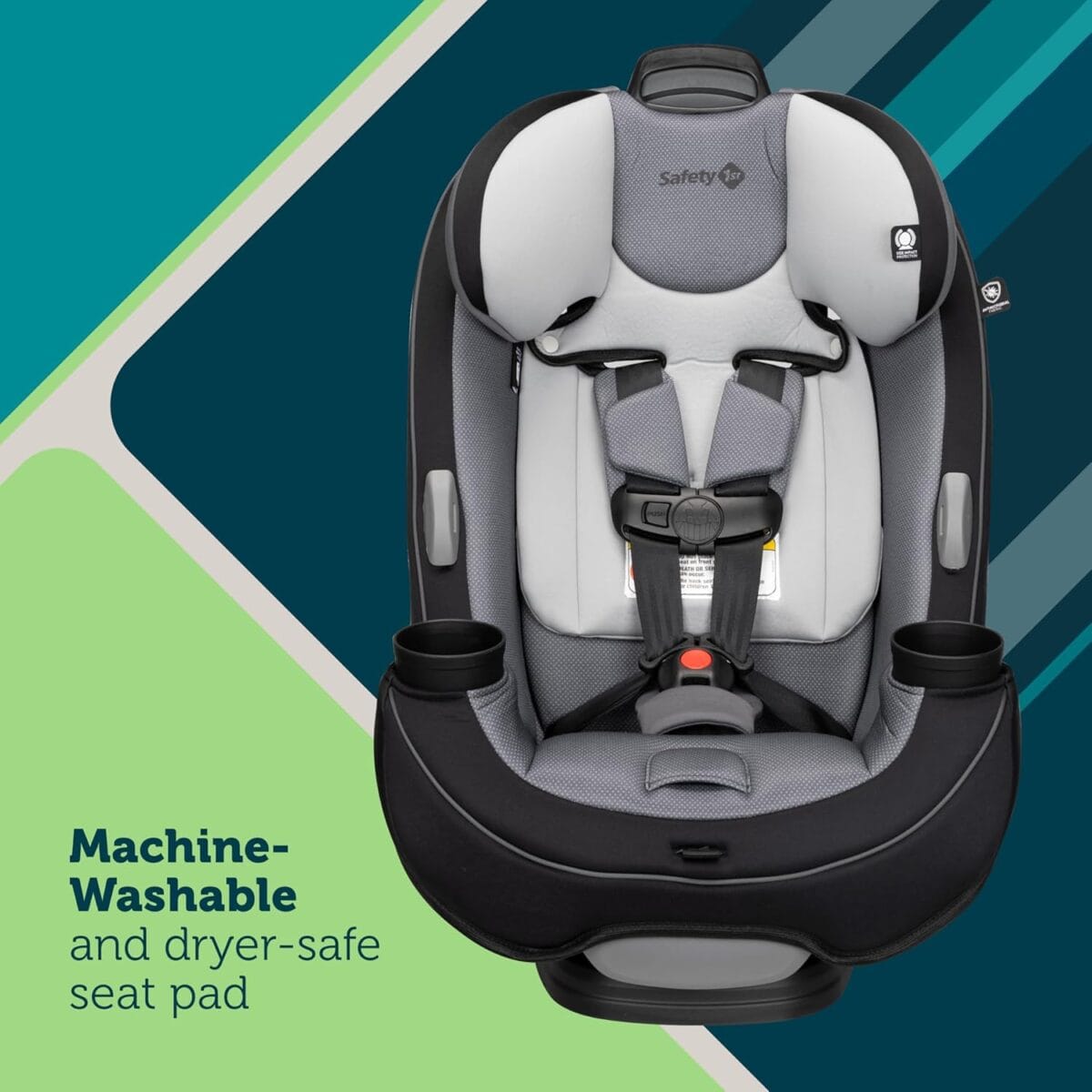Safety 1st Grow and Go All-in-One Slim Convertible Car Seat, Rear Facing, 5-40 lbs, Forward Facing (3065 lbs), High Back Booster Seat 40-100 pounds, Harvest Moon