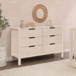 Carter’s by Colby 6-Drawer Baby Dresser for Bedroom – Kids Dresser for Boys & Girls – Double Chest of Drawers for Nursery – Versatile Wooden Dresser for Living Room & Hallway – Washed Natural