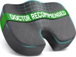 TushGuard Seat Cushion - Memory Foam Cushion for Office Chair, Car Seat, Airplane, Bleacher - Sciatica & Hip & Coccyx Pain Relief Desk Chair Cushion for Long Sitting Office Workers, Car Drivers