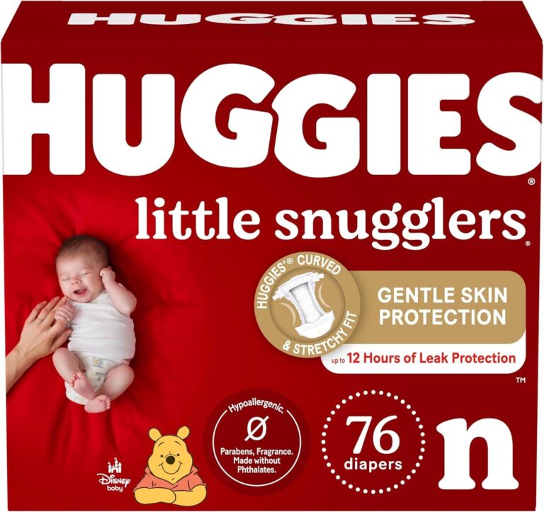 Baby Diapers Size Newborn (up to 10 lbs), 76ct, Huggies Little Snugglers