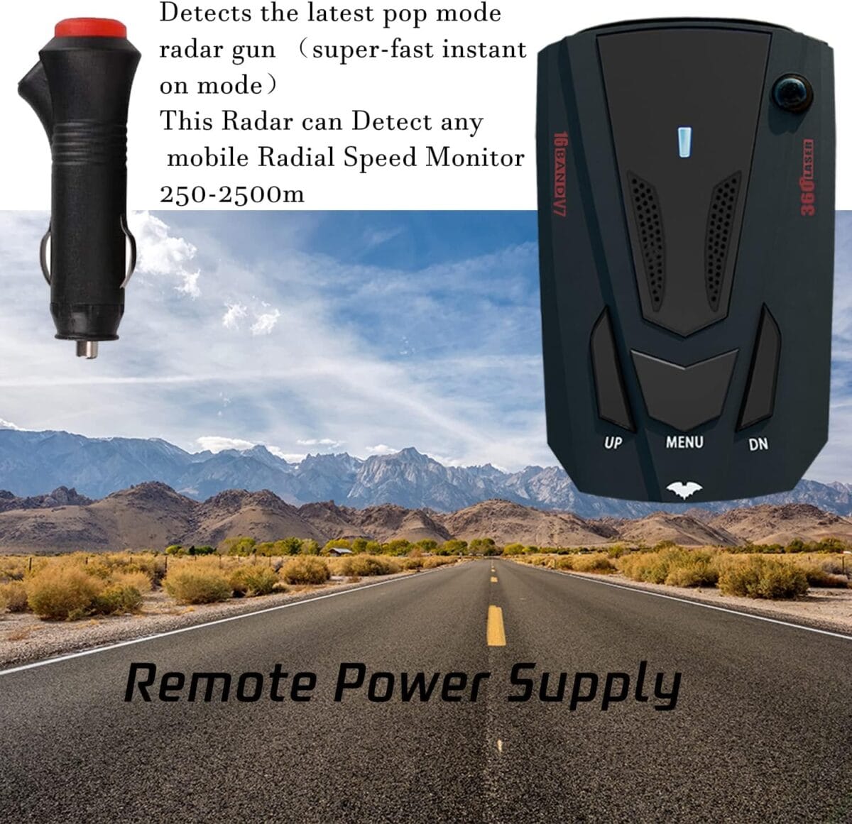 New Driving Aids for Cars, V7 with Led Display, Long Range Detection, Mute Memory, City/Highway Mode Detectors, Ideal Gifts for Cars (Black)