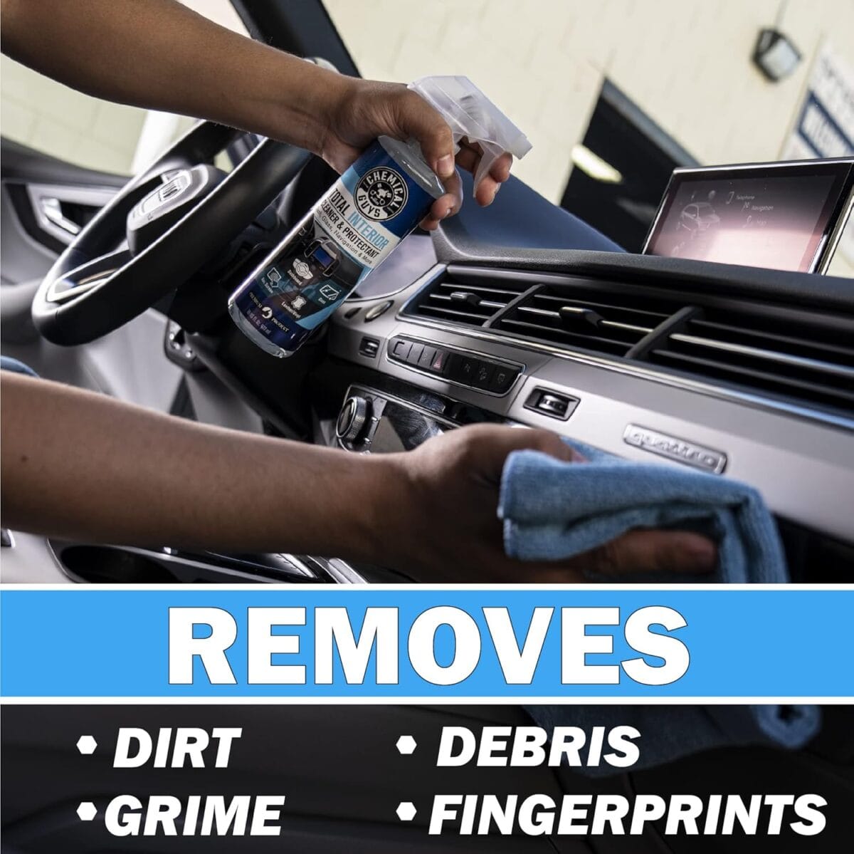 Chemical Guys SPI22016 Total Interior Cleaner and Protectant, Safe for Cars, Trucks, SUVs, Jeeps, Motorcycles, RVs & More, 16 fl oz