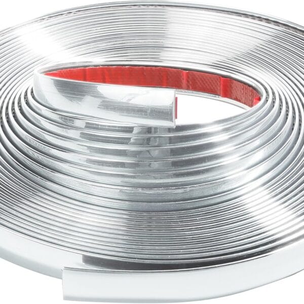 Zlirfy 25Ft Automotive Chrome Trim Molding,Universal Decorative Scratch-Proof Decorative Protect Sticker,1/2" Wide Car Body Chrome Trim Strip for Motor Truck RV Door Window Bumper (Silver)