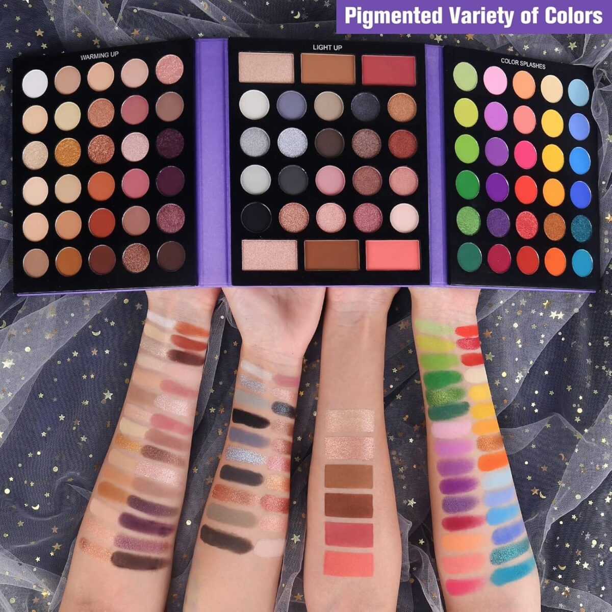 UCANBE Eyeshadow Palette with 15Pcs Brushes Makeup Set, Pigmented 86 Colors Make Up Sets Valentine’s Gift, Matte Shimmer Glitter Eye Shadow Pallet Highlighter Contour Blush Powder Brush Beauty Kit