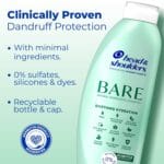Head & Shoulders BARE Dandruff Shampoo Twin Pack, Soothing Hydration, Sulfate-Free, Silicone-Free, Dye-Free, Eco-Friendly Bottles, Safe for All Hair Types, 13.5 Fl Oz Each (Set of 2)
