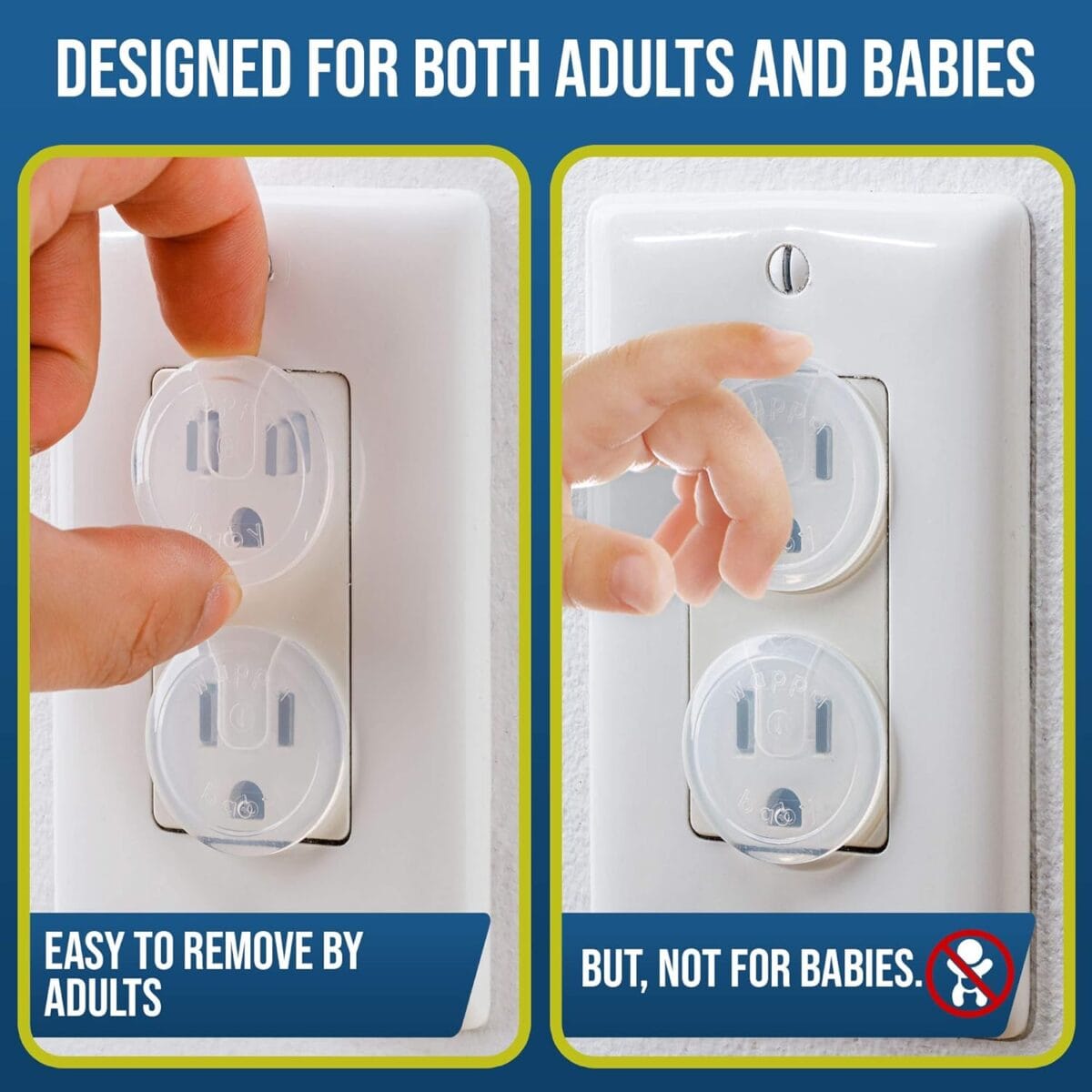 Clear Outlet Covers (50 Pack) Value Pack  Baby Safety Outlet Plug Covers  Durable & Steady  Child Proof Your Outlets Easily