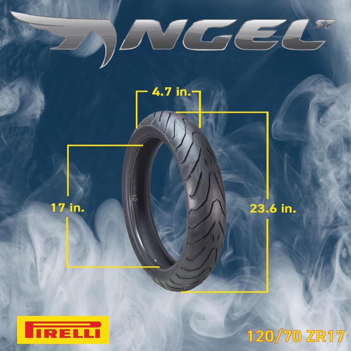 Pirelli Angel ST Motorcycle Tire Set – High Performance, Durable, and Reliable Front (120/70ZR-17 58W) and Rear (180/55ZR17 73W) Tires