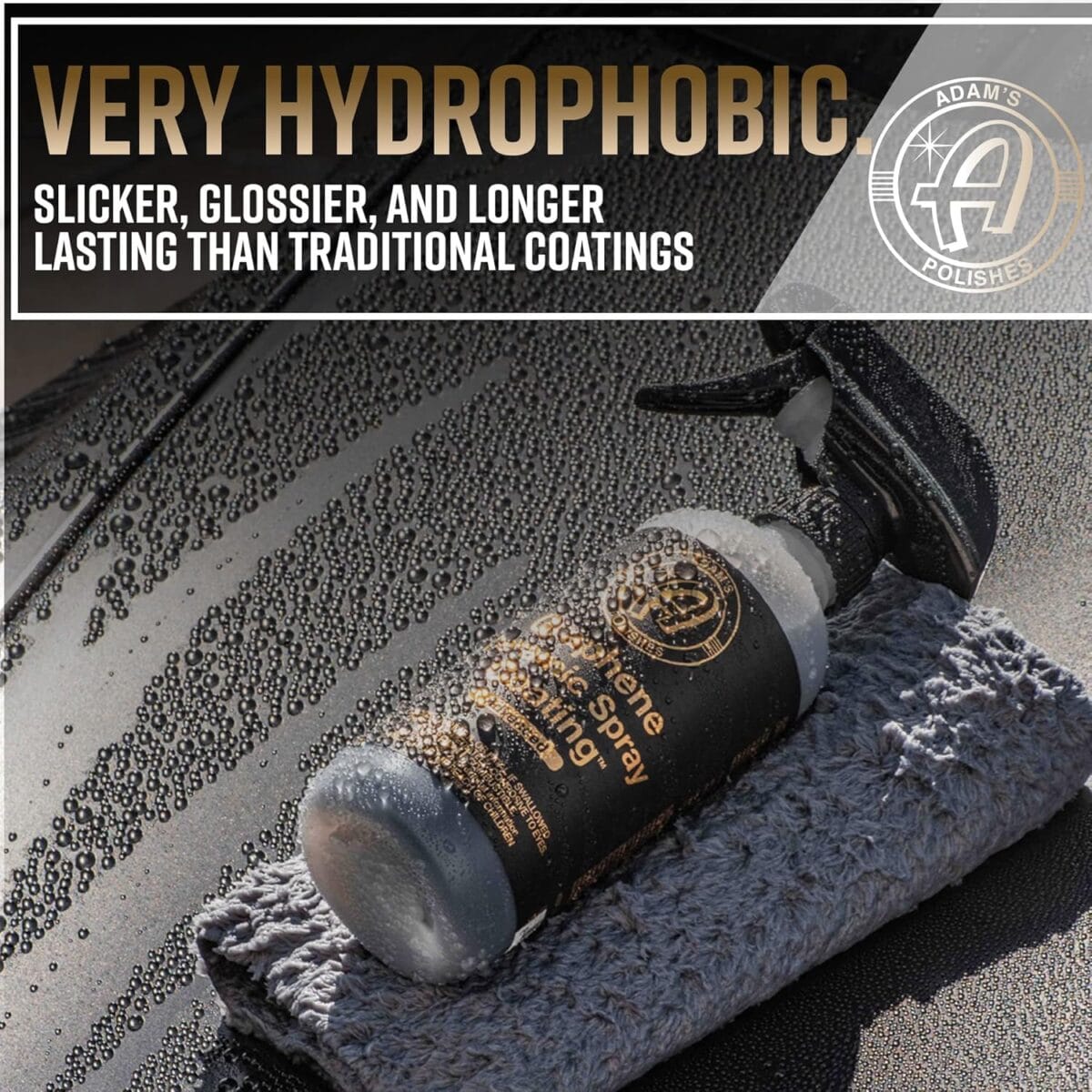 Adam’s Polishes Advanced Graphene Ceramic Spray Coating – 18+ Months Sprayable Graphene Oxide Ceramic Coating for Cars, Boats, RV’s & Motorcycle | Adds Extreme Gloss, Depth, Shine & Protection