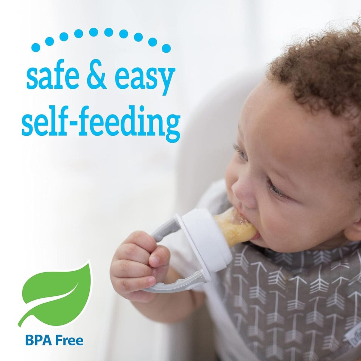 Dr. Brown’s Fresh First Silicone Feeder, Mint & Grey, 2 Count