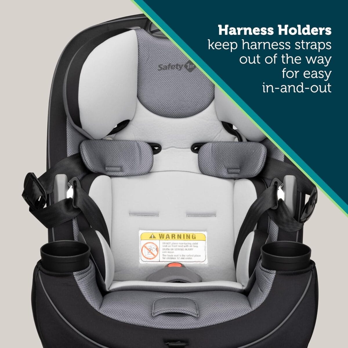 Safety 1st Grow and Go All-in-One Slim Convertible Car Seat, Rear Facing, 5-40 lbs, Forward Facing (3065 lbs), High Back Booster Seat 40-100 pounds, Harvest Moon