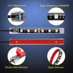 Nilight 8PCS Motorcycle RGB Led Light Kit Waterproof Multi-Color Atmosphere Lights Lamp with 4Key RF Wireless Remote for Harley Davidson Honda Kawasaki Suzuki, 2 Years Warranty (TL-42)