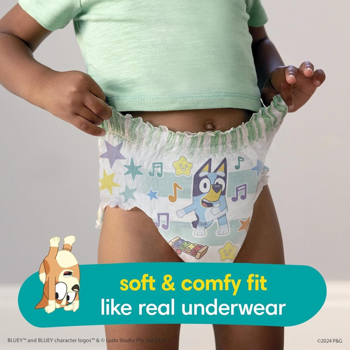 Pampers Training Pants – Easy Ups Boys & Girls Bluey – Size 2T-3T, 140 Count, Children’s Potty Underwear (Packaging May Vary)