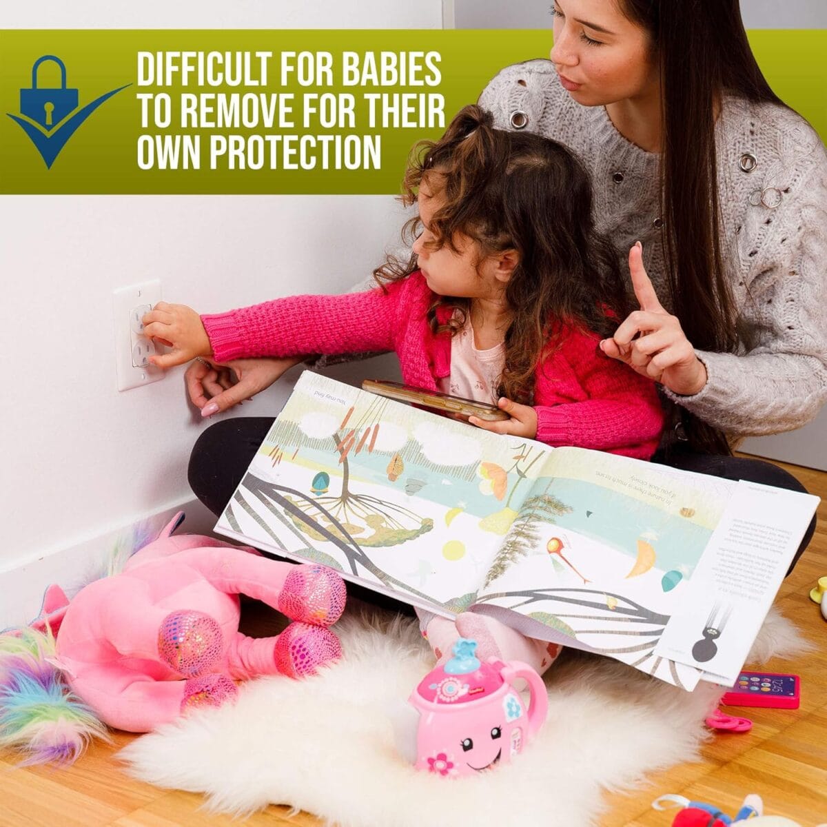 Clear Outlet Covers (50 Pack) Value Pack  Baby Safety Outlet Plug Covers  Durable & Steady  Child Proof Your Outlets Easily