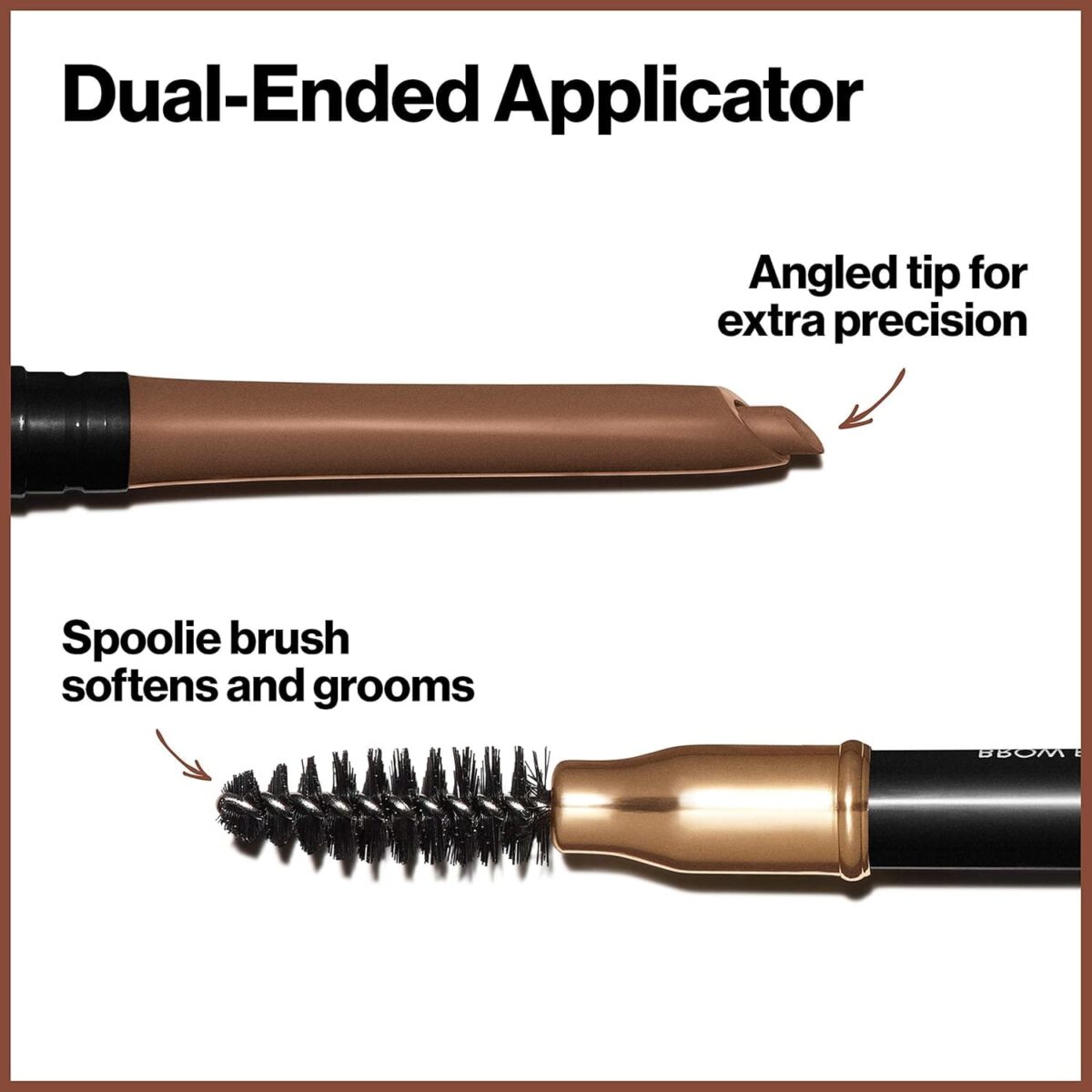 Revlon Eyebrow Pencil, Colorstay Eye Makeup with Eyebrow Spoolie, Waterproof, Longwearing Angled Precision Tip, 210 Soft Brown, 0.01 Oz
