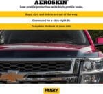 Husky Liners Aeroskin Hood Protector | Fits 2019-2025 Toyota RAV4 | Low Profile Deflector/Bug Shield – 1 pc., Smoke | 2842173