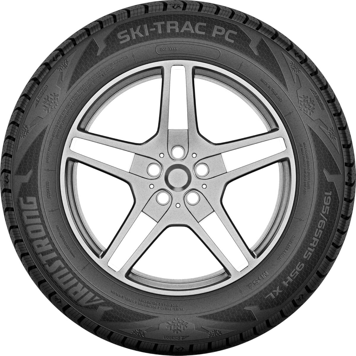 Armstrong Ski-Trac PC Winter Passenger Car Touring Radial Tire-205/55R16 205/55/16 205/55-16 91H Load Range SL 4-Ply BSW Black Side Wall