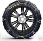 Snow Chains, Wear-Resistant High Carbon Steel Anti Slip Tire Chain for Passenger Cars, Pickups, and SUVs, Set of 2 (KN130)