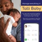 Talli Daily One-Touch Baby Tracker – Baby Monitor to Log Feedings, Diapers, Sleep & More – Electronic Journal Links to Mobile App for Real-Time Baby Monitoring & Tracking – Alexa Compatible