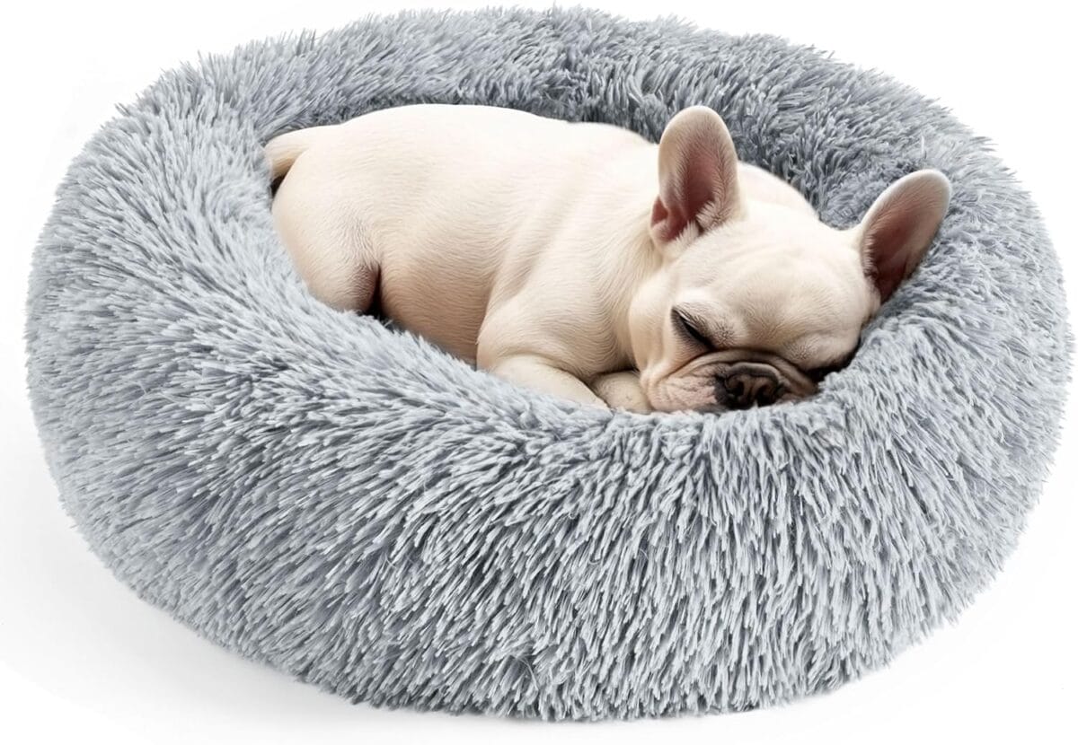 Hoewina Round Fluffy Pet Bed - Image 1