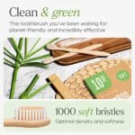 Biodegradable Bamboo Toothbrushes 10 Pack – BPA Free Soft Bristles Toothbrushes, Eco-Friendly, Compostable Natural Wooden Toothbrush