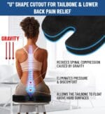 Everlasting Comfort Doctor Recommended Memory Foam Seat Cushions for Office Chairs – Tailbone Pain Relief Cushion, Sciatica & Back Support, Office Chair Cushion & Car Seat Cushion