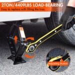 Car Jack Kit Scissor Jack for Car 2 Ton (4409 lbs) Tire Jack Tool Kit Universal Car Emergency Kit with Lug Wrench Tire Changing Kit for Car SUV (2T)