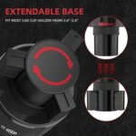DYLEN Car Cup Holder Expander, Cup Holder Extender Adapter for Car with Expandable Insert, Compatible with Yeti 20/26/30oz, Hydroflask 32/40oz, Large Water Bottles in 3.0″-4.1″
