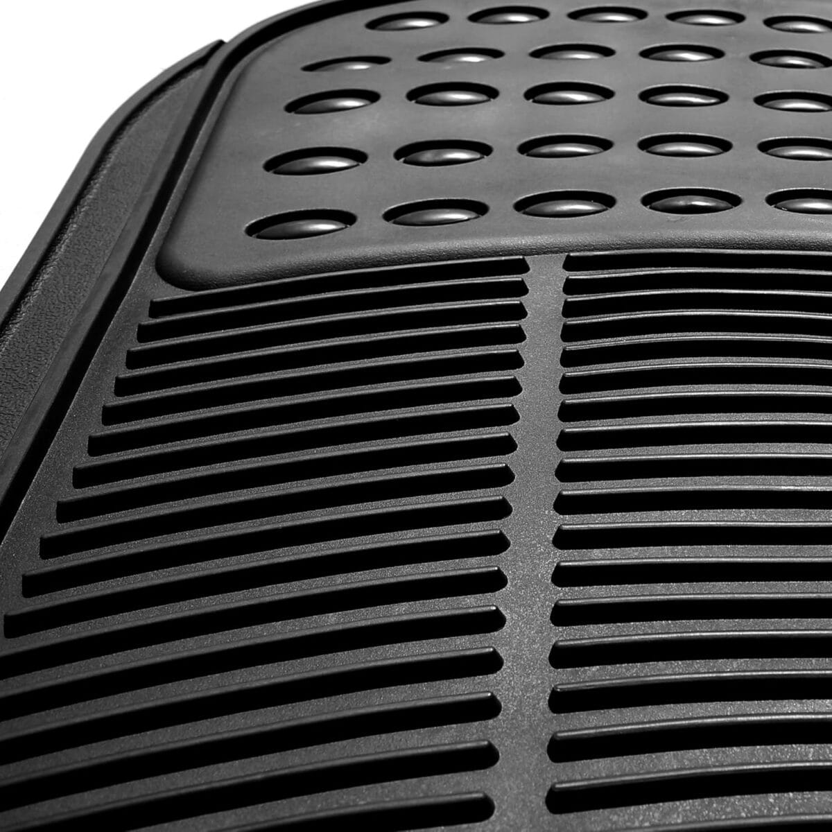 FH Group Automotive Floor Mats – Heavy-Duty Rubber, Universal Fit Full Set, ClimaProof, Trimmable For Most Cars, Sedan, SUV, Truck, Black
