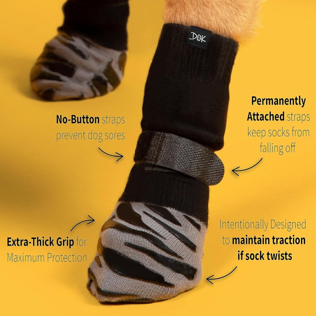 TigerToes Premium Non-Slip Dog Socks - Image 1