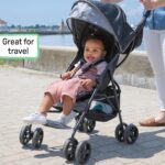 Summer by Ingenuity 3D Mini Convenience Stroller Lightweight Stroller with Compact Fold, Multi-Position Recline, Canopy with Pop Out Sun Visor and More Umbrella Stroller for Travel and More, Gray