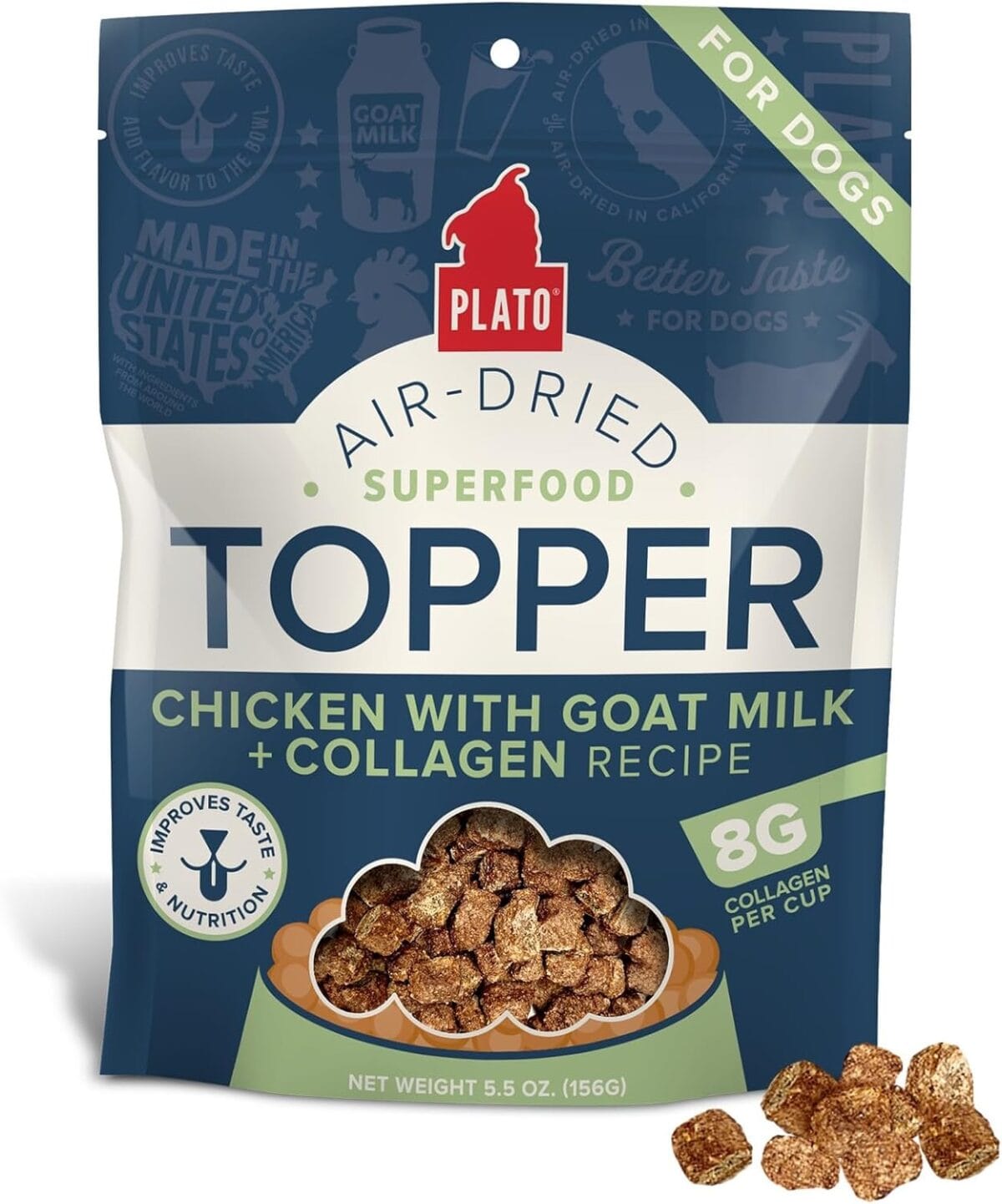 PLATO Pet Treats Dog Food Toppers Collagen - Image 1