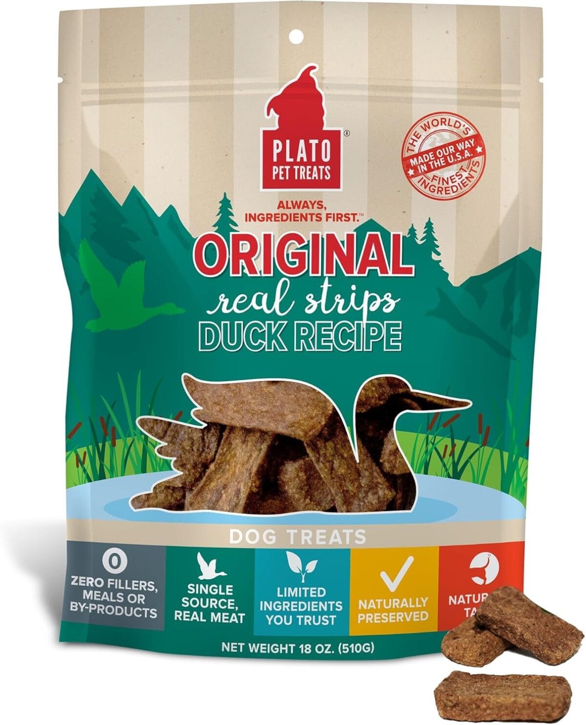 PLATO Original Real Strips Duck 18oz - Image 1