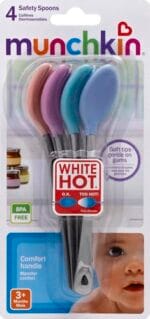 Munchkin White Hot Safety Baby Spoons, 4 Pack