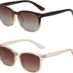 DUSHINE Polarized Sunglasses for Women Classic Retro Style UV400 Protection