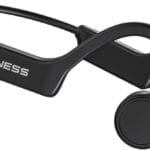 PSIER Bone Conduction Headphones, Open Ear Bluetooth 5.3 Wireless Headphone, Bone Conduction Earbuds 8H Playtimes Sports Earphones with Mic, IPX6 Waterproof Earbuds for Hiking, Cycling, Gym, Black