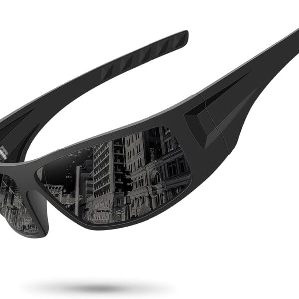 Polarized Sports Sunglasses for Men Women Unbreakable Frame Cycling Fishing Wrap Around Sunglasses UV400 Protection
