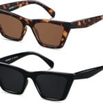 ANDWOOD Cat Eye Sunglasses for Women Polarized Cateye Frames Fashion Vintage Square Classic Retro Sun Glasses