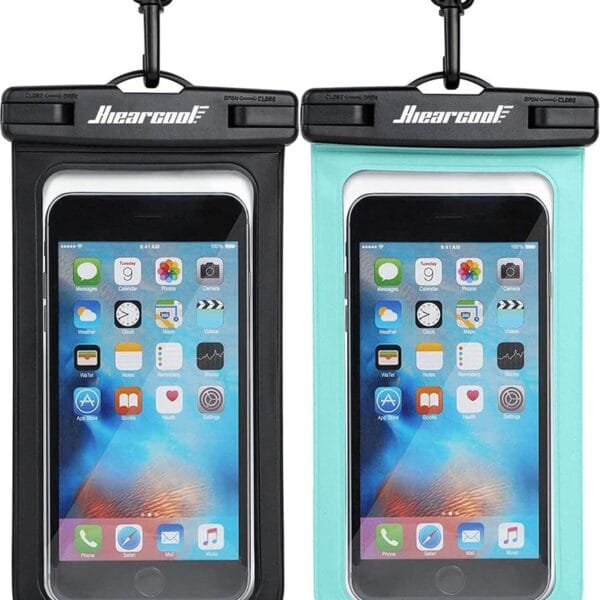 Hiearcool Waterproof Phone Pouch, Waterproof Phone Case for iPhone 16 15 14 13 Pro Max, IPX8 Cellphone Dry Bag Beach Cruise Ship Essentials 2Pack-8.3"