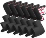 12 Pack Soft Corner Protector Baby Proofing Edge and Corner Guards, Safety Pre-Taped Rubber Foam Furniture Bumper for Fireplace, Table, Stair, Cabinet (Black)