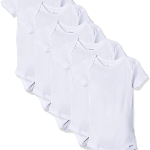 Gerber Baby 5-Pack Solid Onesie Bodysuits
