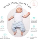 Sense-U Pro Baby Movement Monitor with Arousal Vibration, Movement/Rollover/Overheating Alerts, Audible & App Notifications, Easy Clip-On Design, Smart Sleep Monitor, FSA/HSA Eligible