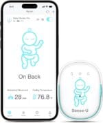 Sense-U Pro Baby Movement Monitor with Arousal Vibration, Movement/Rollover/Overheating Alerts, Audible & App Notifications, Easy Clip-On Design, Smart Sleep Monitor, FSA/HSA Eligible
