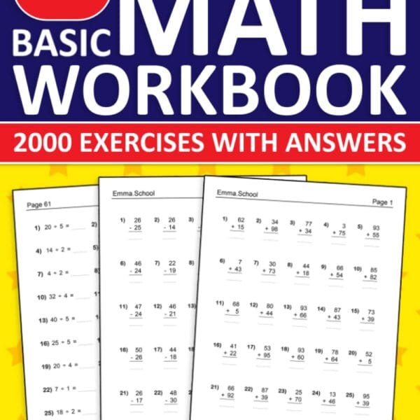 Basic Math Workbook For Adults Addition,Subtraction,Multiplication And Division Exercises With Answers: Simple Math Workbook For Adults With More Than ... And Division | Math Worksheets For adults