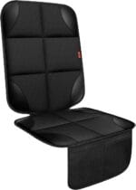 Car Seat Protector 1 Pack Car Seat Cushion Mat Thickest Padding,Waterproof 600D Fabric Car Seat Covers for Non-Slip Backing Mesh Pockets for Baby and Pet (1 Seat Protector)