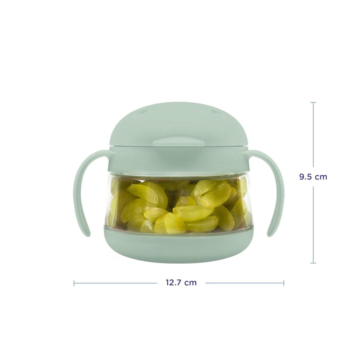 Ubbi Tweat No Spill Snack Container for Kids, BPA-Free, Toddler Snack Container, Easter Basket Stuffer, Sage & Blue
