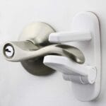 Door Lever Lock (2 Pack) Prevents Toddlers from Opening Doors Easy One-Hand Operation for Adults Durable ABS with 3M Adhesive Backing No Tools Needed for Install