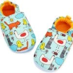 Timatego Toddler Baby Boys Girls Shoes Non Skid Slipper Sneaker Moccasins Infant First Walker House Walking Crib Shoes(6-24 Months)